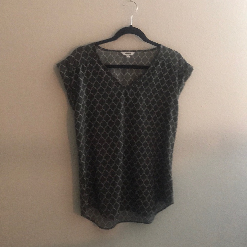 Express Gray Satin Top
